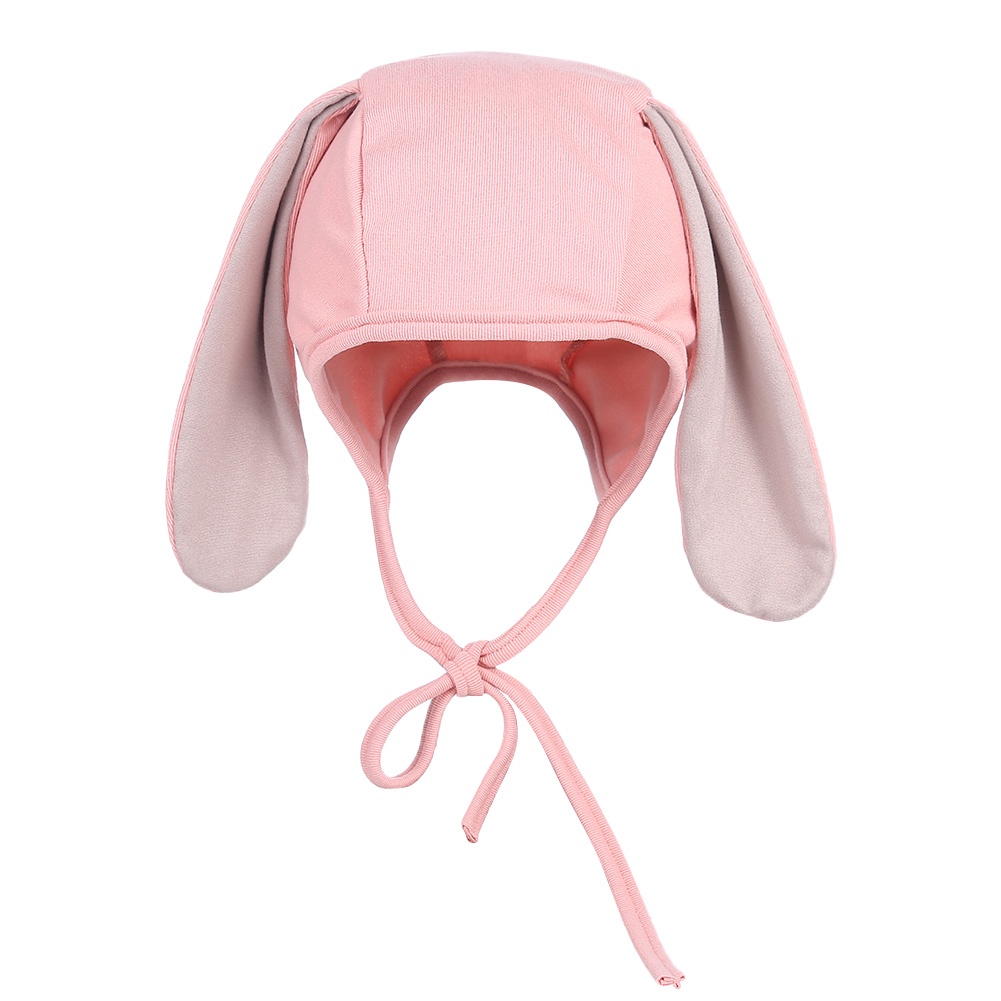 1 Mũ Cotton Tai Thỏ Dài Co Giãn Dễ Thương Cho Bé 0-4 Tuổi