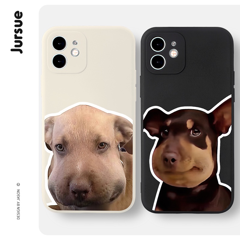 Ốp điện thoại JURSUE cặp đôi dễ thương đẹp chó mềm Cho iPhone 14 13 12 11 Pro Max SE 2020 X XR XS 8 7 ip 6S 6 Plus XYH1139