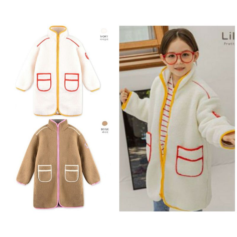 (Sz 130,150)-Áo khoác mangto lông cừu VN xuất Hàn