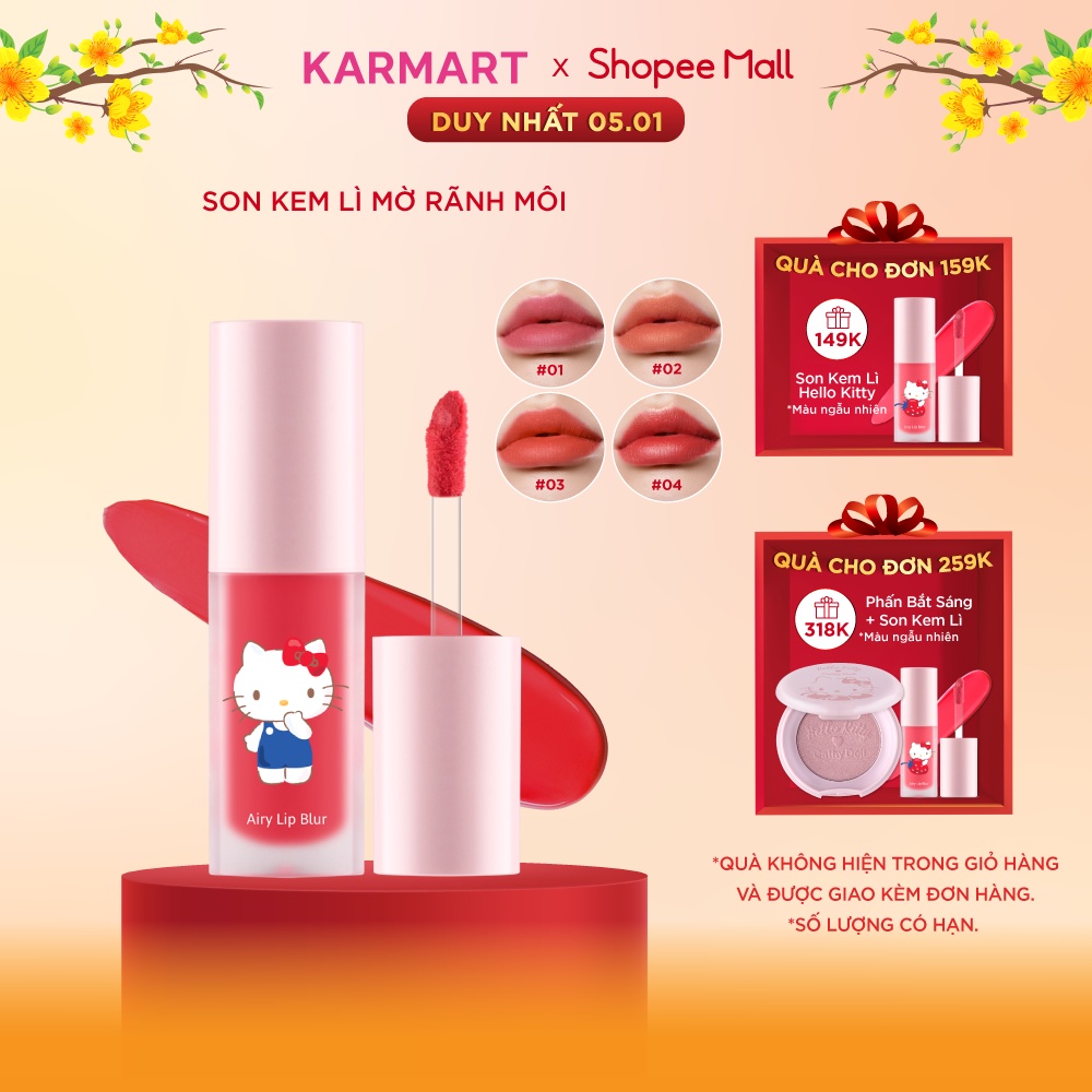 Son Kem Lì Hello Kitty Cathy Doll Airy Lip Blur 4g