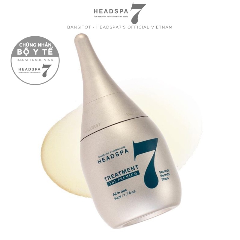 Dầu hấp tóc chuyên sâu, kem hấp ủ chăm sóc tóc HEADSPA7 Treatment The Premium 50ml HEADSPA
