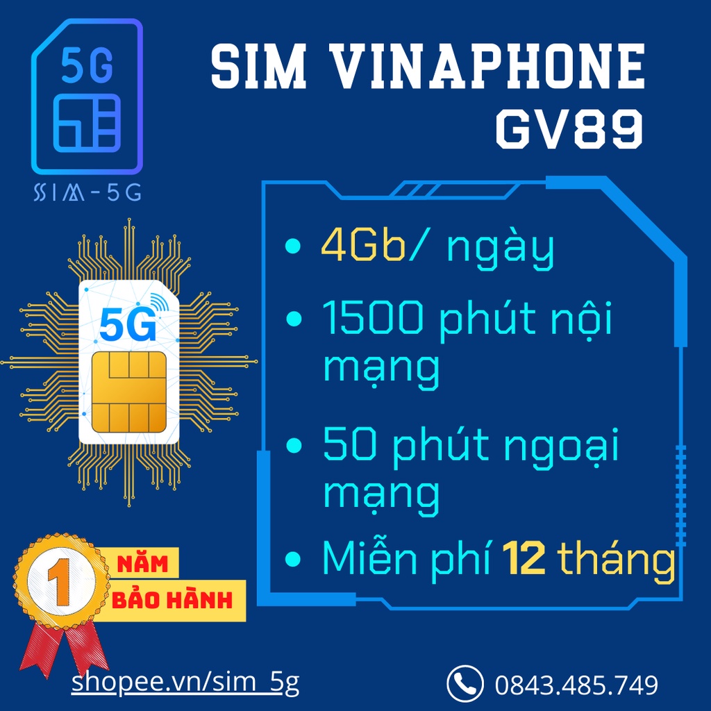 Sim Vinaphone GV89-U1500-FHAPPY- BiG 50Y MIỄN PHÍ 12-16 THÁNG SỬ DỤNG