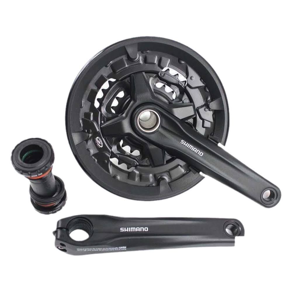 Bộ đùi đĩa Shimano Trục rỗng FC-MT210 3 tầng Chính hãng