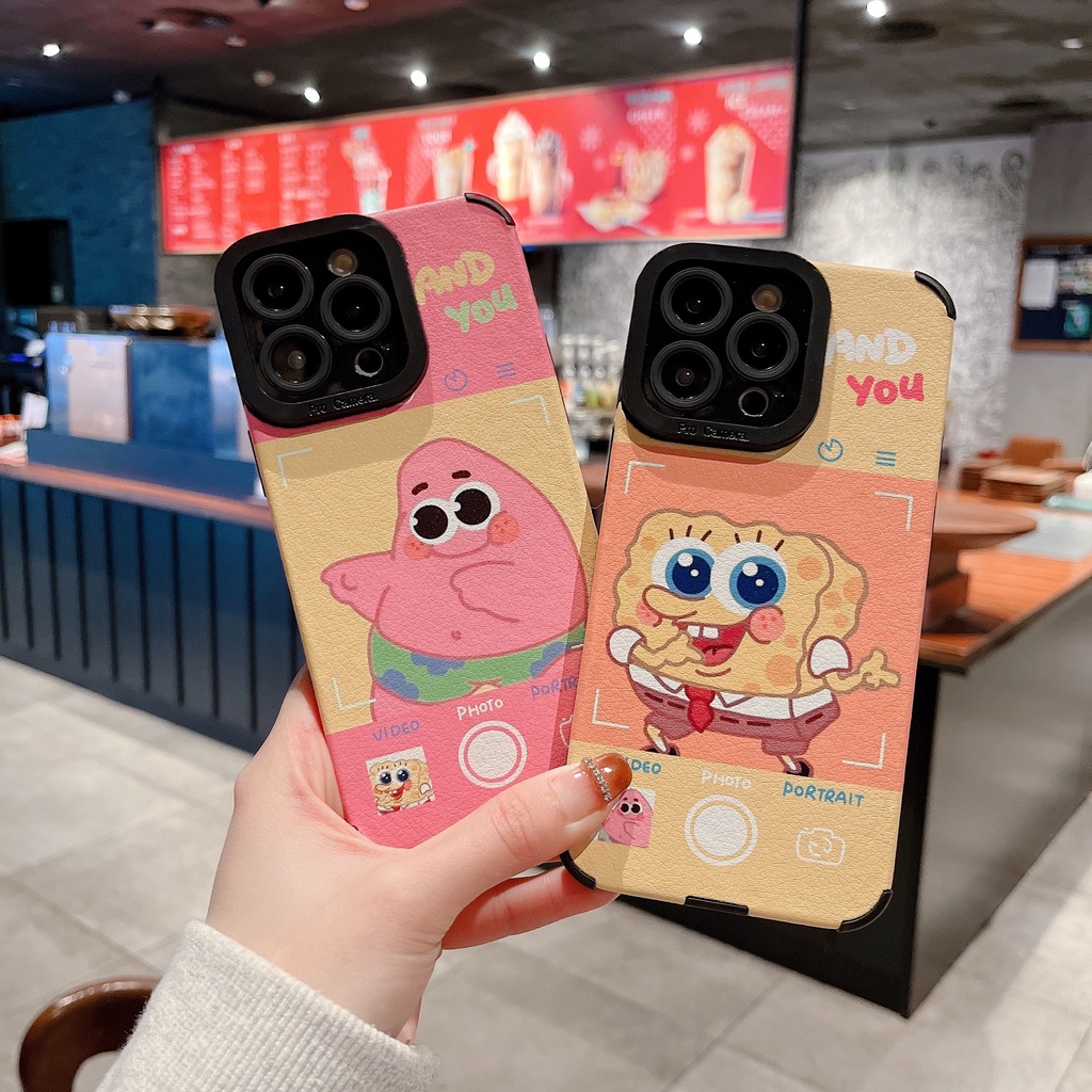 Ốp Điện Thoại Tpu Dẻo In Hình Spongebob Patrick Star Chống Sốc Cho iPhone 14 / 13 / 12 / 11 / X / 8 / 7P / 6