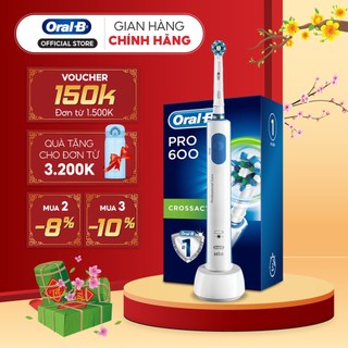 Bàn chải đánh răng điện oral-b pro600 d 16.513, hàng chính hãng , bảo hành 24 tháng.