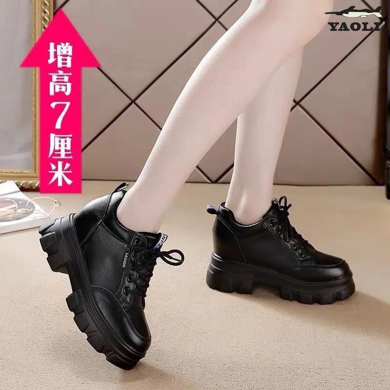 Giày Thể Thao Đế Dày Tăng Chiều Cao Thoáng Khí Phong Cách Mới Cho Nữ