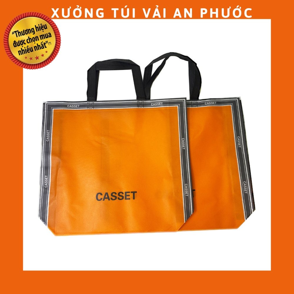 " Giá Xưởng" Túi Vải Không Dệt Cáng Màng PP Phong Cách Thời Trang Size To - Cam 42*32*10 - Xưởng Sản Xuất An Phước
