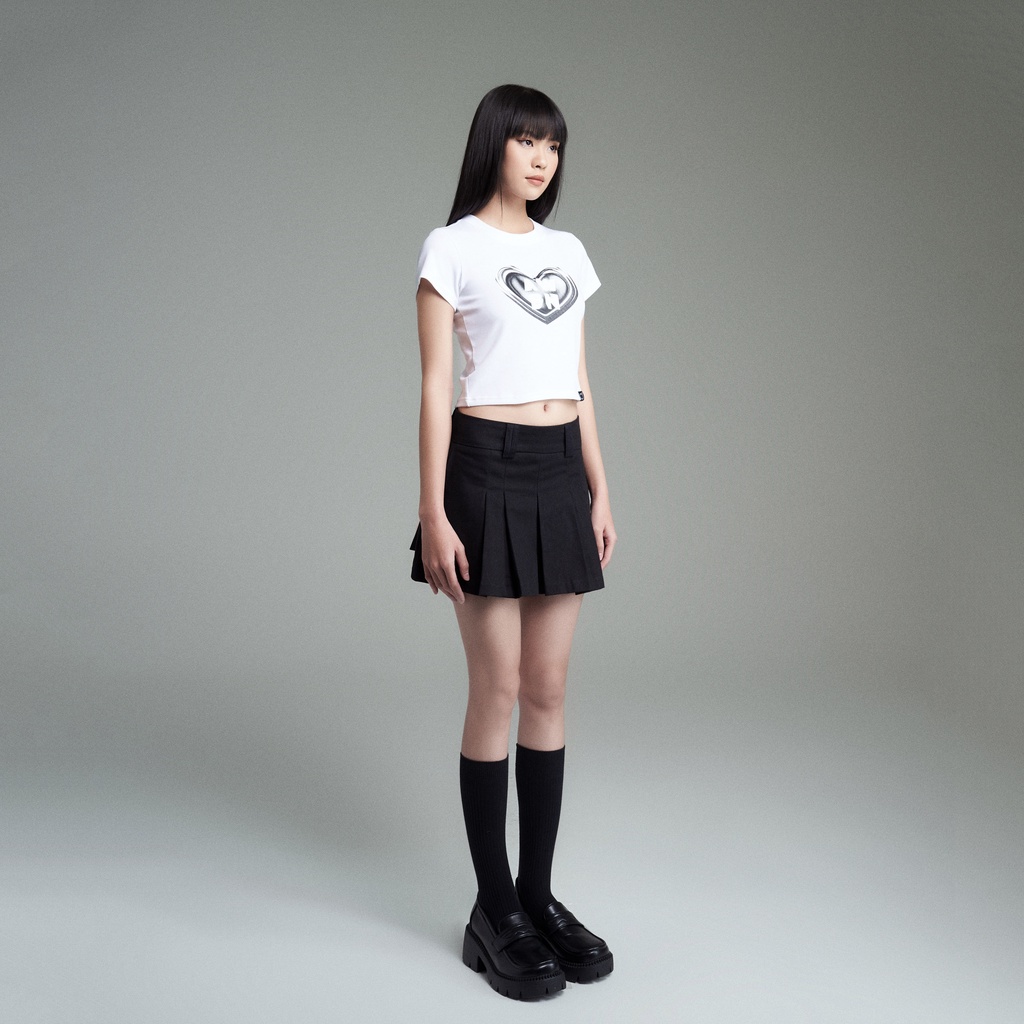 Chân Váy Kaki Xếp Ly PRADIES Low Waist