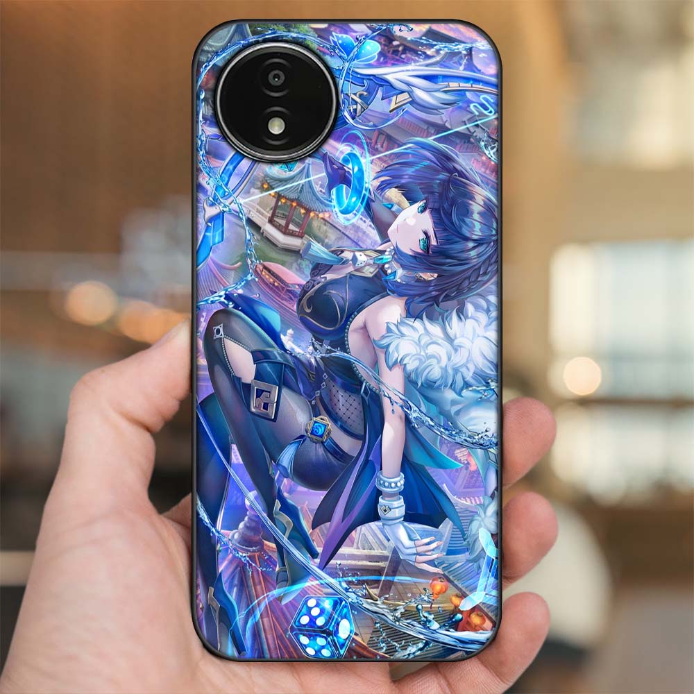 Ốp lưng Vivo Y02 viền đen in hình Yelan Genshin Impact