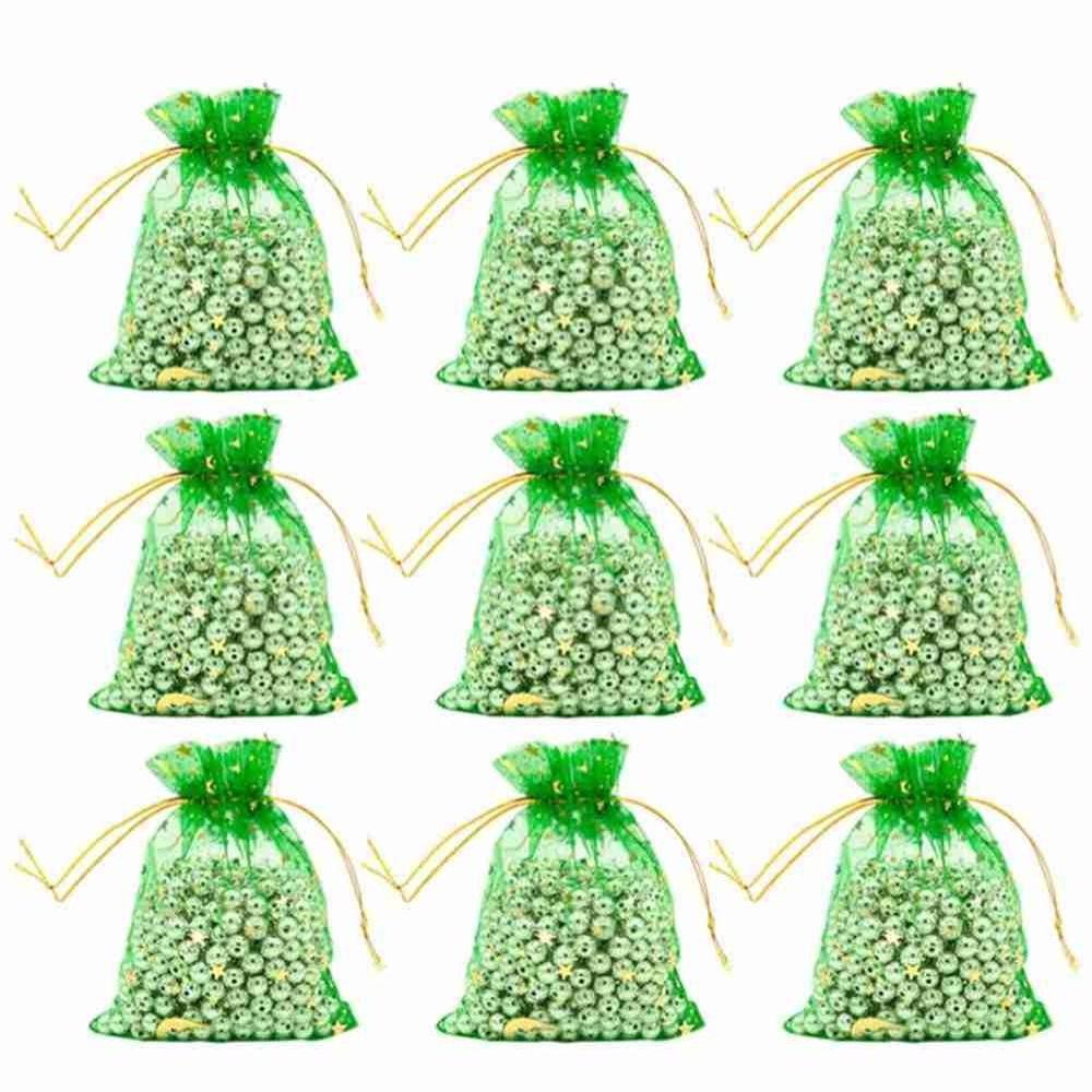 CHOOKEY 100 Túi Dây Rút Đựng Quà In Hình Ngôi Sao 100 Cái