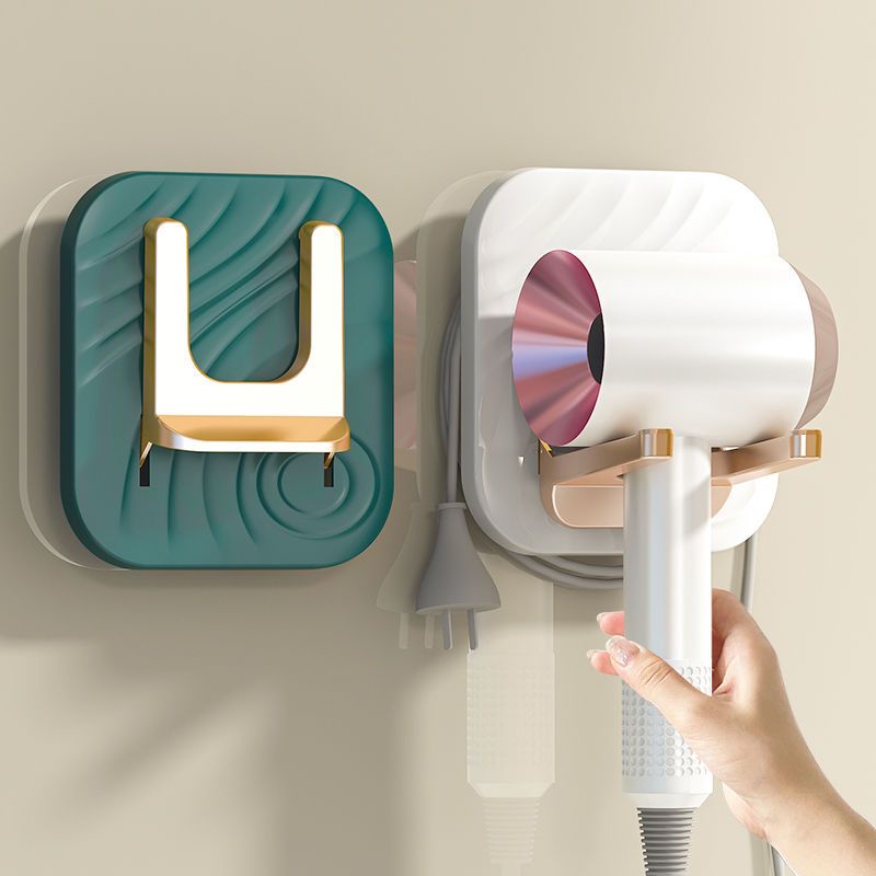 Punch-Free Foldable Hair Dryer Rack Multifunctional Toilet Hair Dryer Rack Bathroom Hair Dryer Stora