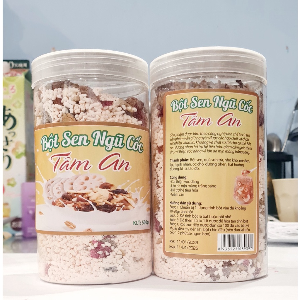Bột Sen Ngũ Cốc Tâm An, 500gr/Hũ