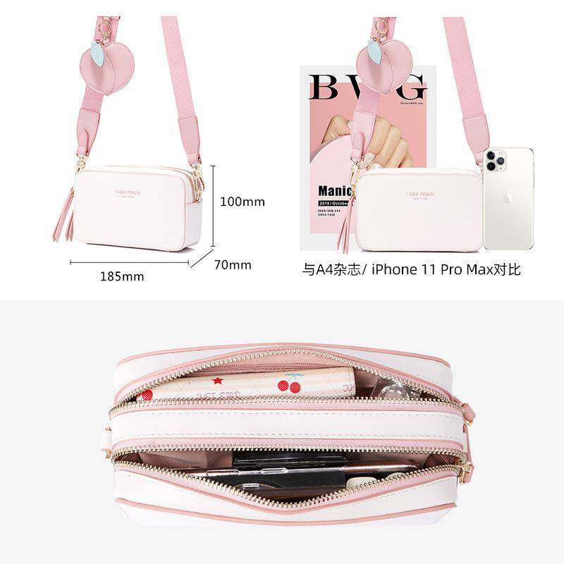 Mới Túi Đeo Chéo Dáng Vuông Xinh Xắn Đáng Yêu Phong Cách Hè Cho Bạn Gái