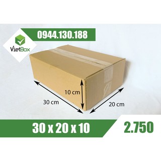 Combo 20 hộp carton 30x20x10