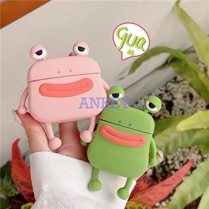 SoundPEATS Air 3 / Air 3 Deluxe /  Air3 Pro Cover Green Dinosaur Earphone Silicone Case Earbuds Waterproof Shockproof Soft Protective Headphone Cover Headset Skin with Hook
