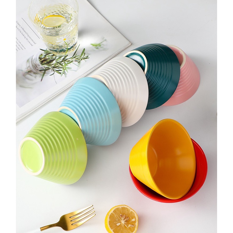 Bát cơm loe sứ 11cm màu pastel phong cách Bắc Âu đựng chè, cháo, soup - Sứ cao cấp không chì