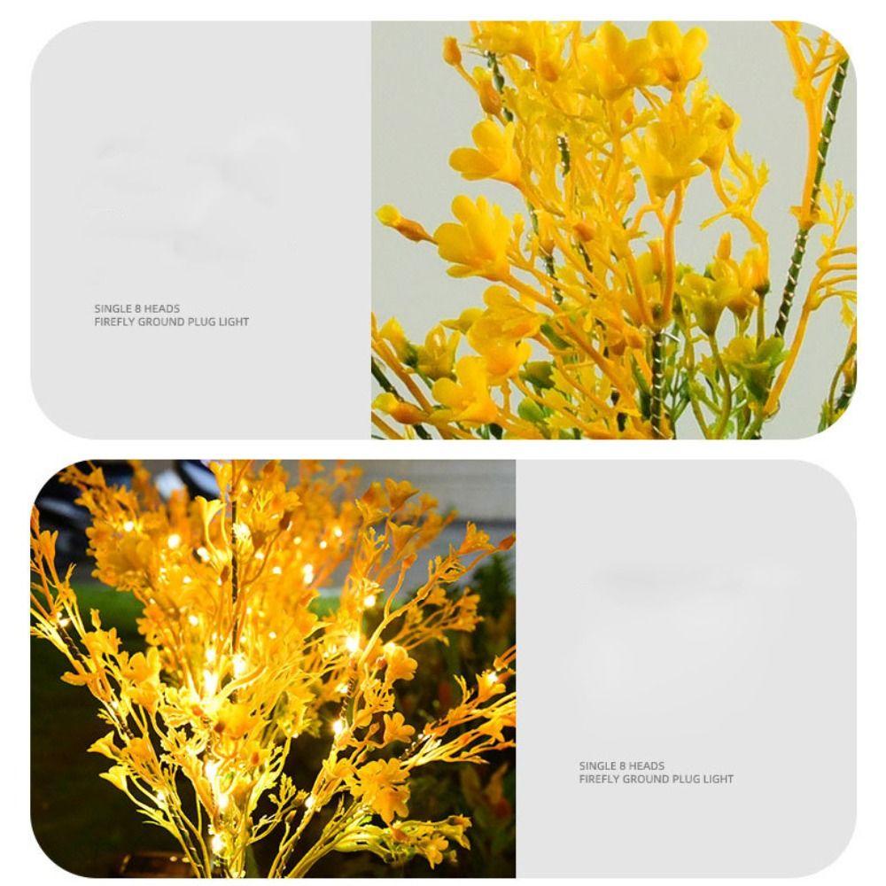 Set 6 / 8 Đèn LED Hình Bức Tượng Hoa Sử Dụng Năng Lượng Mặt Trời Trang Trí Sân Vườn