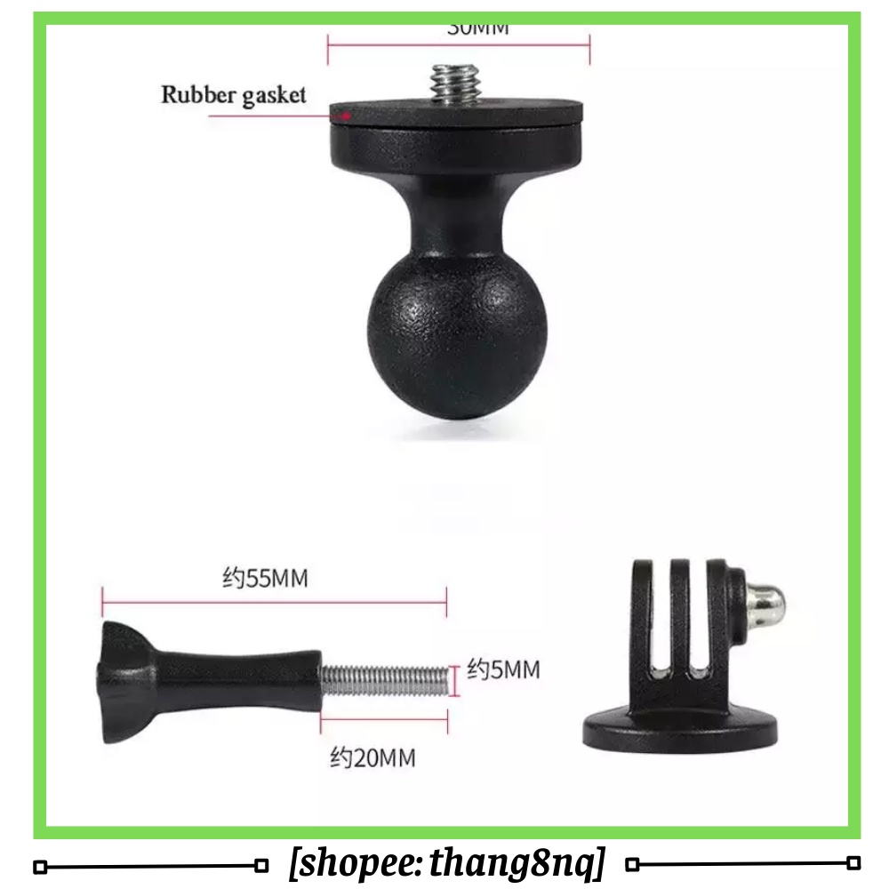 Giá đỡ hợp kim gắn gopro, action cam vào ghi đông, gương xe máy