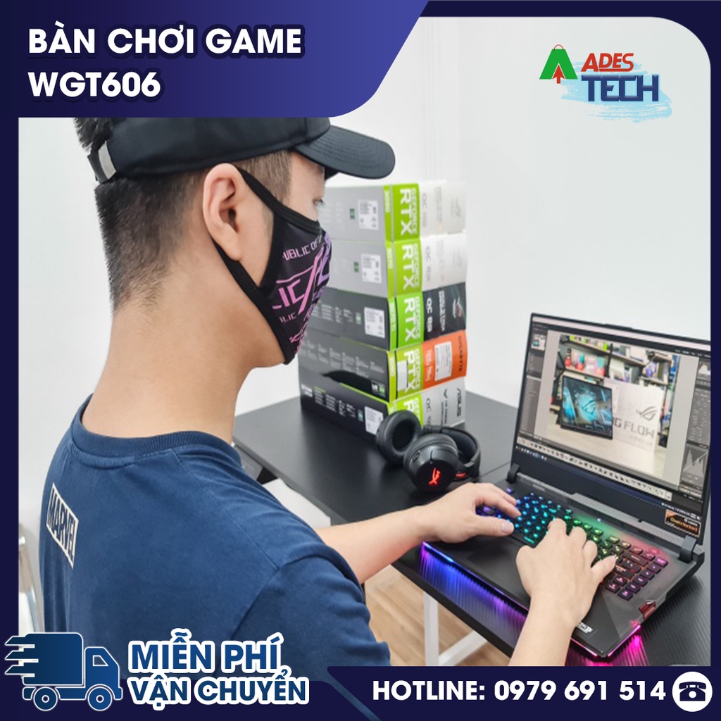 ✔️Bàn nâng hạ WARRIOR Paladin Series WGT606✔️Mặt bàn  bằng sợi carbon P2PB✔️BẢO HÀNH 12 THÁNG