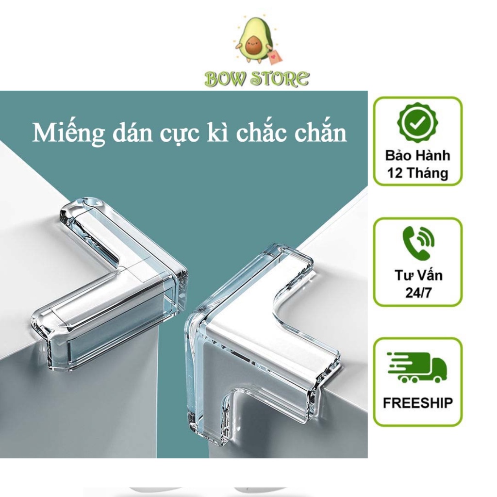 Miếng Bọc Cạnh Bàn Silicon Xốp Bịt Góc Bàn Tránh Va Chạm Miếng Bịt Góc Nhọn Của Bàn Tủ Chất Nhựa Dẻo An Toàn Cho Bé