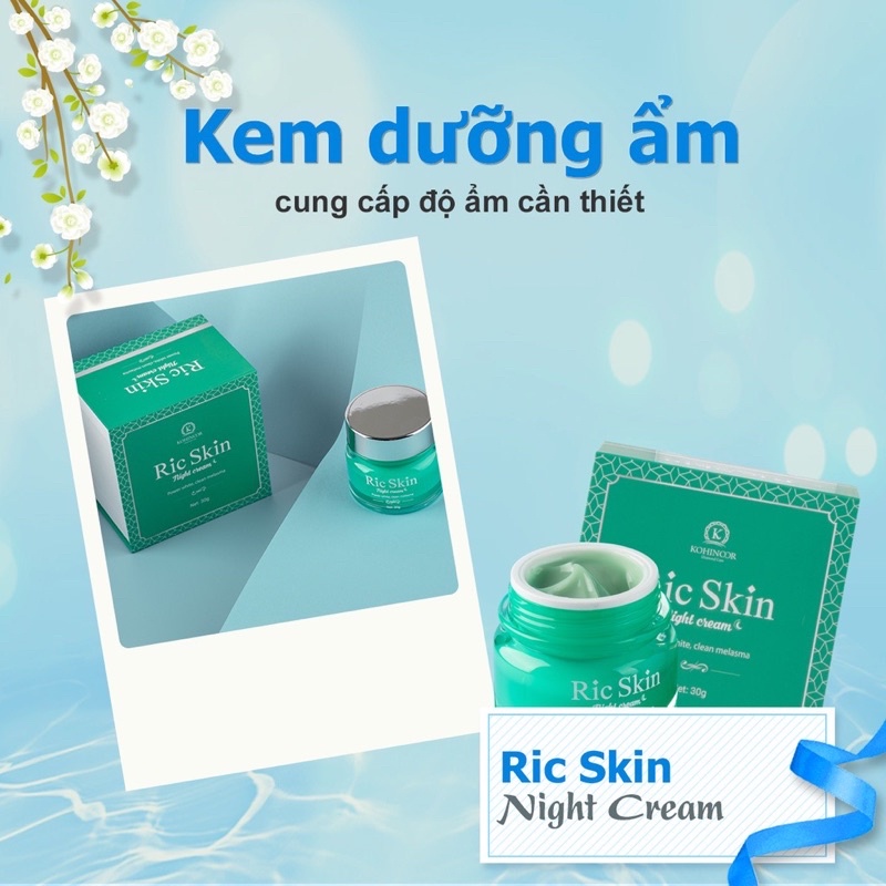 Gói Sample 3g Kem Dưỡng Ẩm Mờ Thâm Nám Kohinoor Ric Skin Night Cream | BigBuy360 - bigbuy360.vn