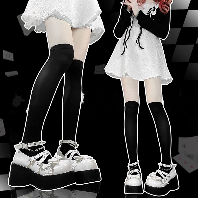 Giày Da Đế Xuồng 2Yk Kiểu Lolita Gothic Dễ Thương