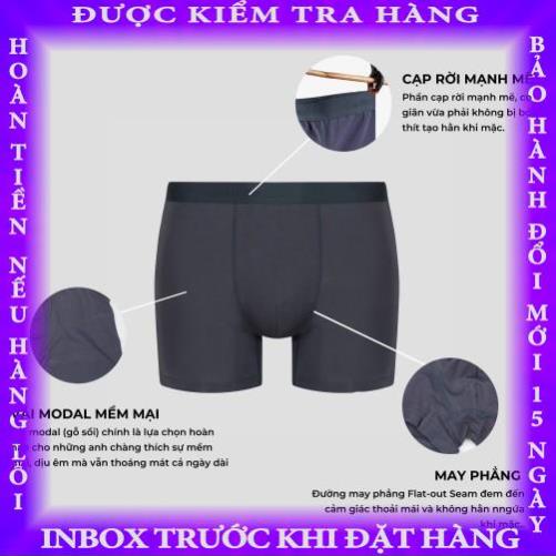 Set 3 quần lót nam Brief Boxer Modal (gỗ sồi) thoáng mát khử mùi thương hiệu Coolmate hanthanh