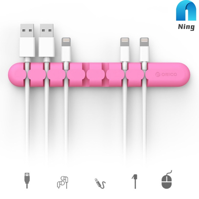 Kẹp Cố Định Dây Cáp Usb Bằng Silicone Gọn Gàng Tiện Dụng