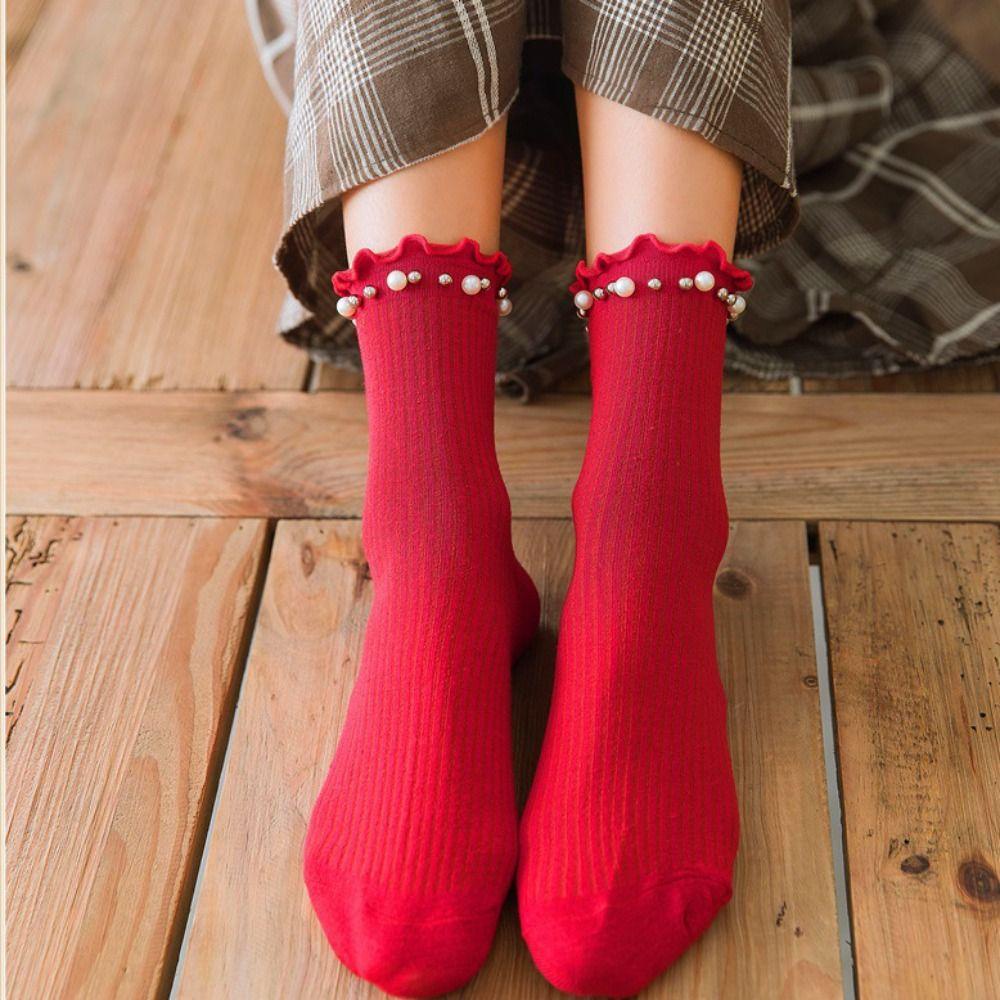 Nickolas Vớ Phối Ren Họa Tiết Kẻ Sọc Dọc Phong Cách Harajuku Đáng Yêu Thời Trang Mùa Thu Cho Nữ Sinh