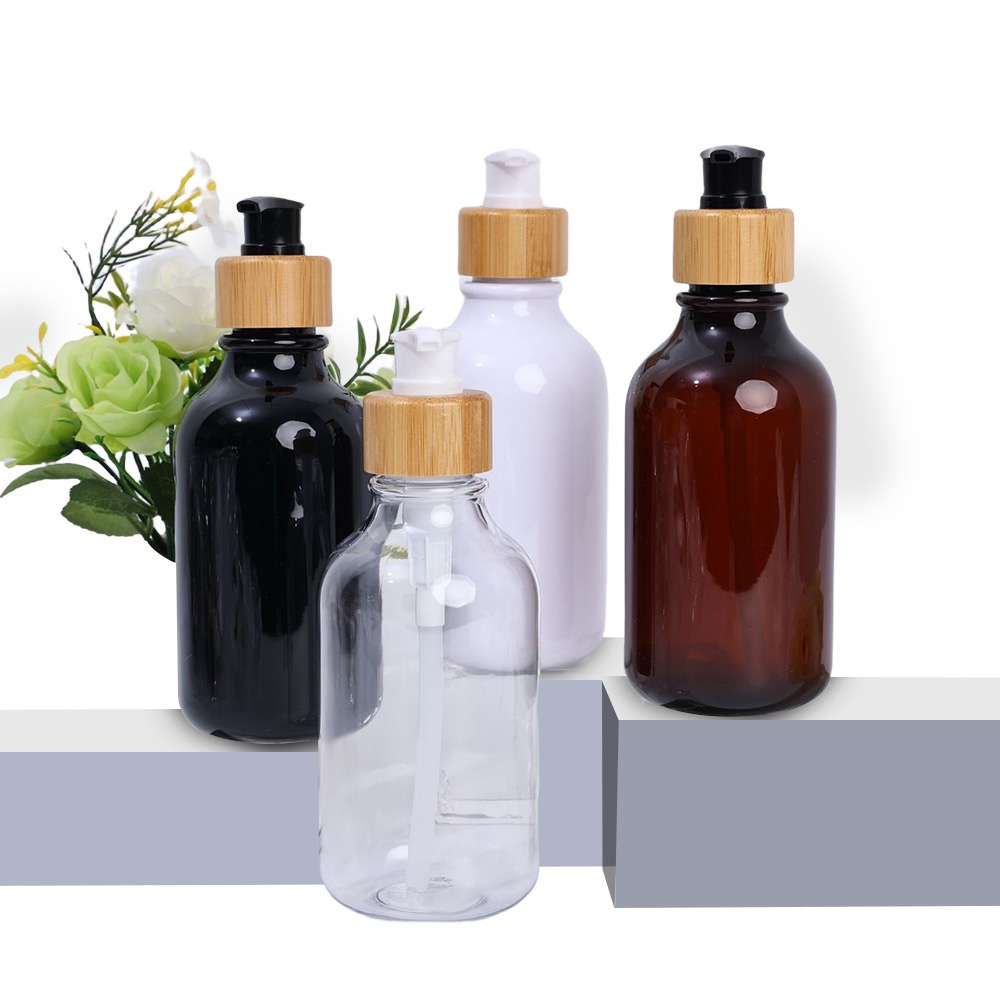 1 Bình Đựng Xà Phòng Dạng Nhấn 300 / 500ml Bằng Tre Chống Thấm Nước