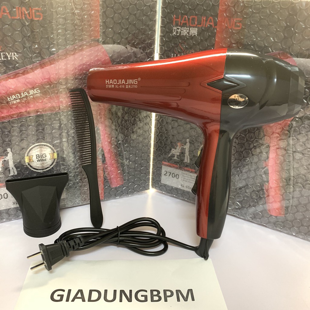 Máy sấy tóc công suất lớn 2700w ,  Máy sấy tóc cầm tay HaoJiaJing nội địa trung 2700w full phụ kiện - BH 12 tháng