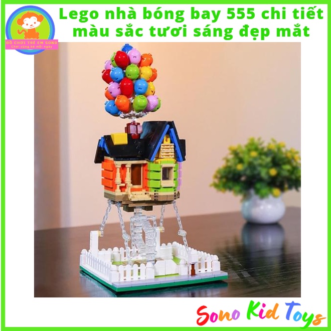 Đồ chơi Lego Mô hình nhà bóng bay 555 chi tiết nổi bật - Lắp ráp mô hình
