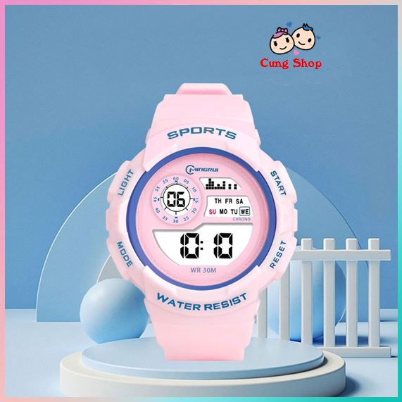 Đồng Hồ Điện Tử Thể Thao Trẻ Em MINGRUI Chính Hãng Không Vô Nước Cho Cả Trai Và Gái - Con Cưng