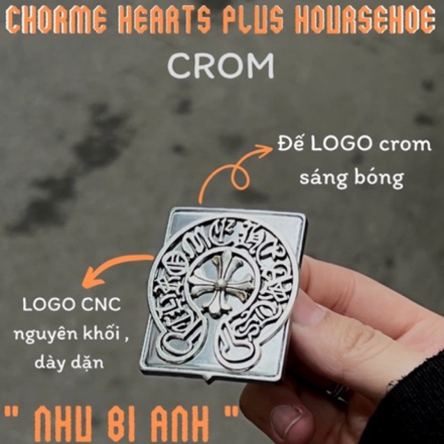 LOGO VESPA CHORME HEARTS PLUS HORSEHOE CROM