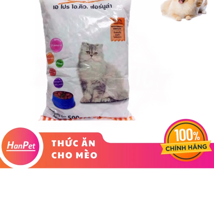 Hanpet - COMBO 5 GÓI (mỗi gói 500gr) thức ăn viên cho mèo APRO - Xuất xứ Thái Lan - Dùng cho mèo mọi lứa tuổi ( 23