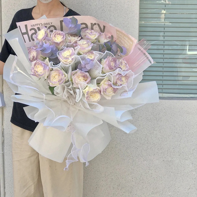 Cuộn Dây Ren Hoa Trang Trí Bó Quà Sáng Tạo