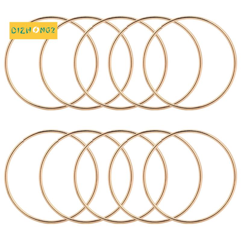 Bộ 10 Vòng Kim Loại 3 Inch Màu Vàng Kim Làm Dreamcatcher Và Đồ Thủ Công