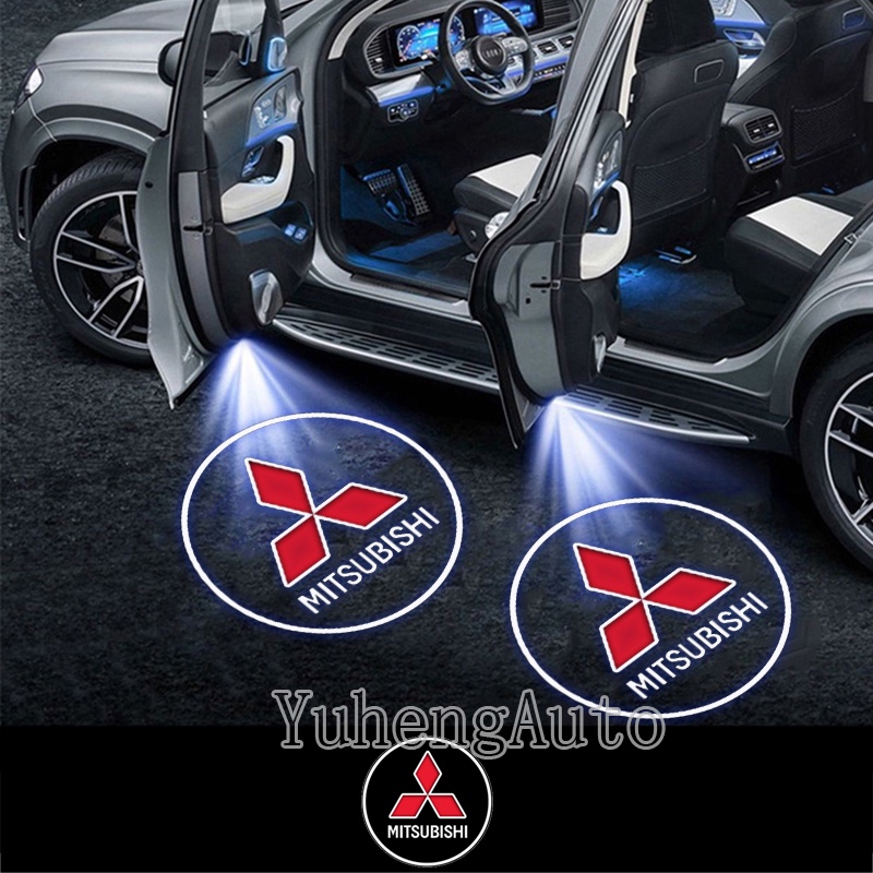 Bộ 2 Đèn Led Chiếu Sáng Cửa Xe Hơi Cho Mitsubishi Pajero Grandis