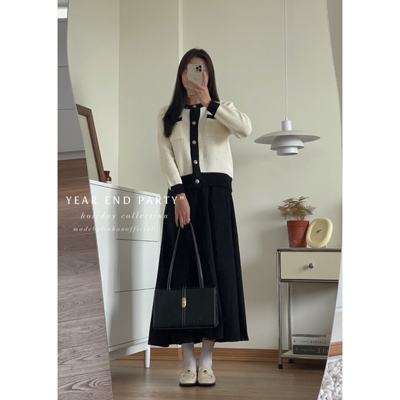 Áo Len viền khuy bạc Hàn cao cấp ❤️