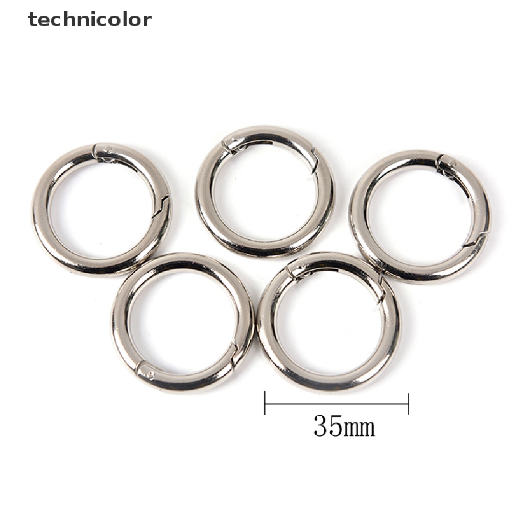 Technicolor Set 5 Móc Khóa Tròn Bằng Kim Loại 35mm TYG