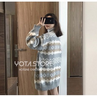 Khoác len thổ cẩm Cardigan thổ cẩm