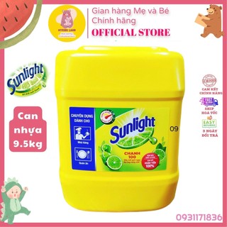 [Hoả Tốc] NƯỚC RỬA CHÉN SUNLIGHT 9.5KG Chanh Can nhựa lớn siêu tiết kiệm