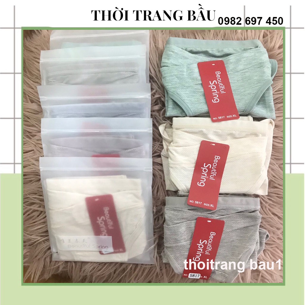 [thoitrangbau1 V65] QUẦN LÓT BẦU-QUẦN LÓT THIẾT KẾ CẠP CHÉO THÔNG HƠI, CHẤT COTTON CO GIÃN 4 CHỀU SIÊU MÁT CHO MẸ BẦU