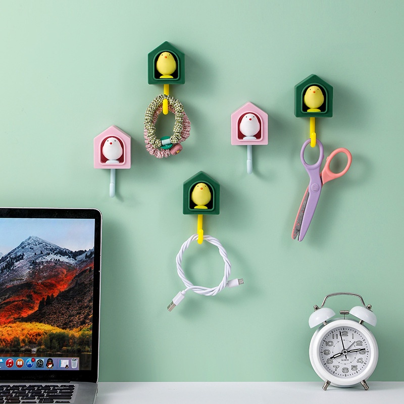 Móc Treo Chìa Khóa Gắn Tường Hình Chú Chim Độc Đáo Tiện Dụng