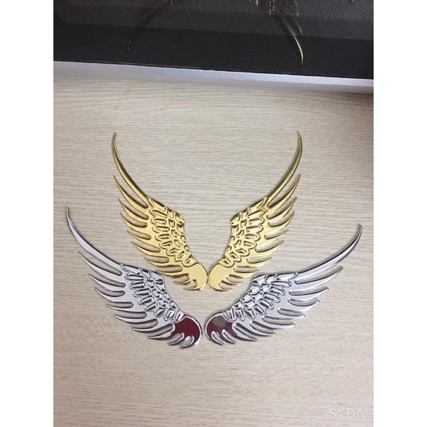Đôi cánh thiên thần 3D dán trang trí logo hãng ô tô