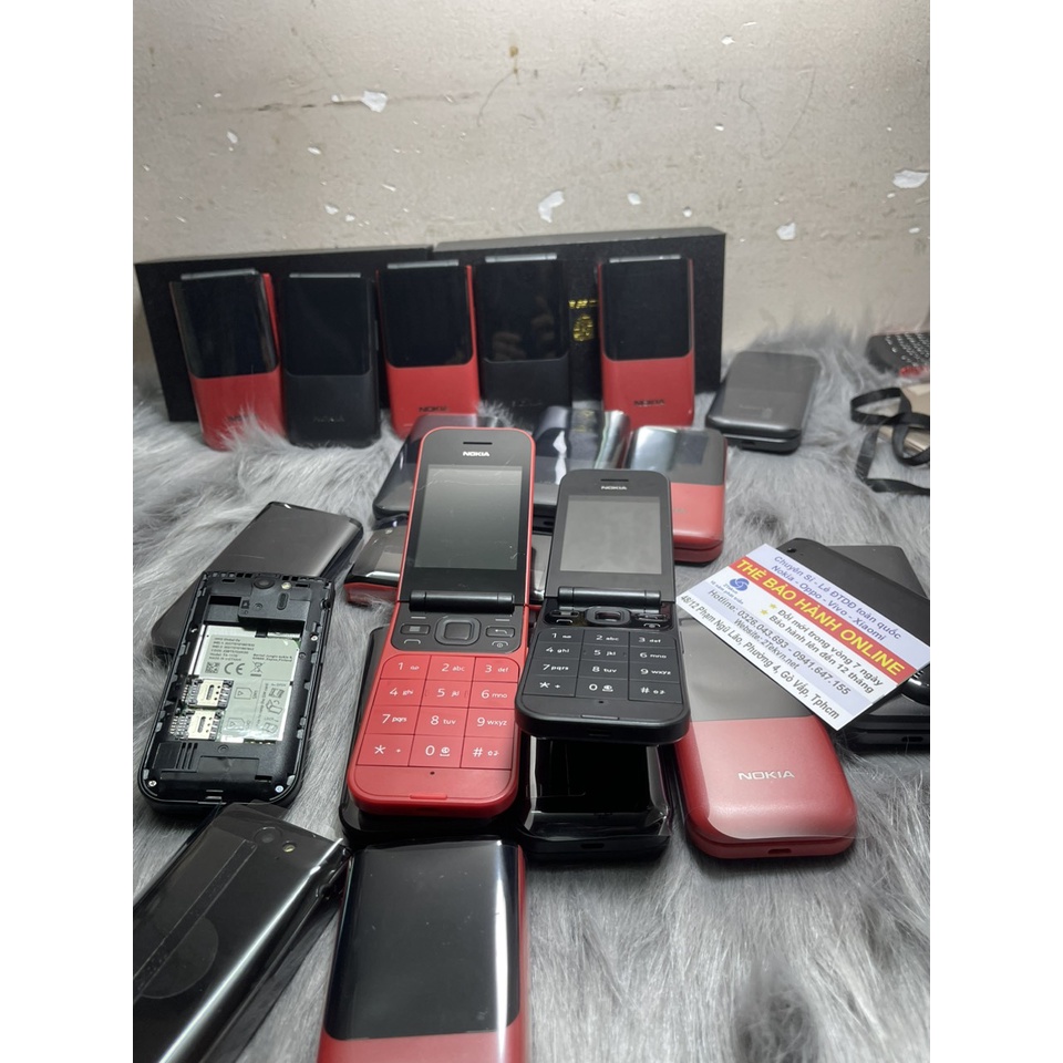 Điện thoại nắp gập 4g Nokia 2720 flip chữ to pin khủng cho người già