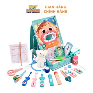 Bộ đồ chơi bác sĩ nha khoa bằng gỗ cao cấp toystore FUDAER