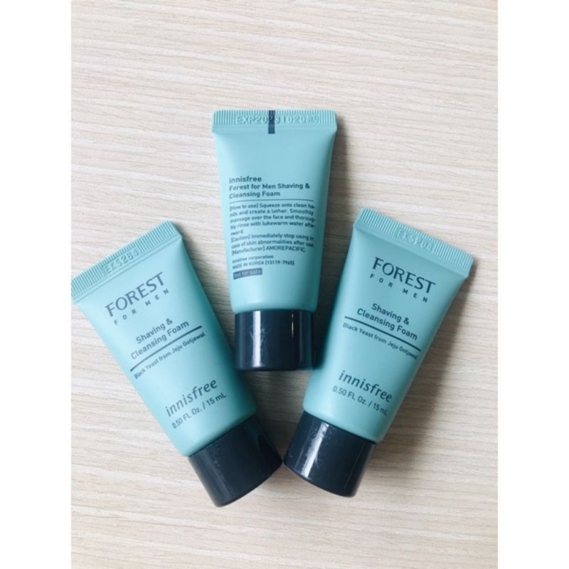15ML✔️✅️Sữa Rửa Mặt Cho Nam Innisfree Forest For Men Shaving &amp; Cleansing Foam