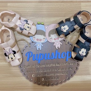 Sandal rọ Minnie HM dư xịn cho bé gái màu hồng và mickey đen cho bé trai