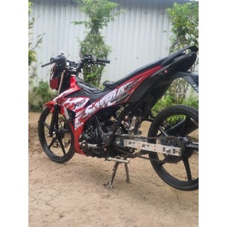 Tem Rời Satria mẫu lửa màu đỏ trắng đen